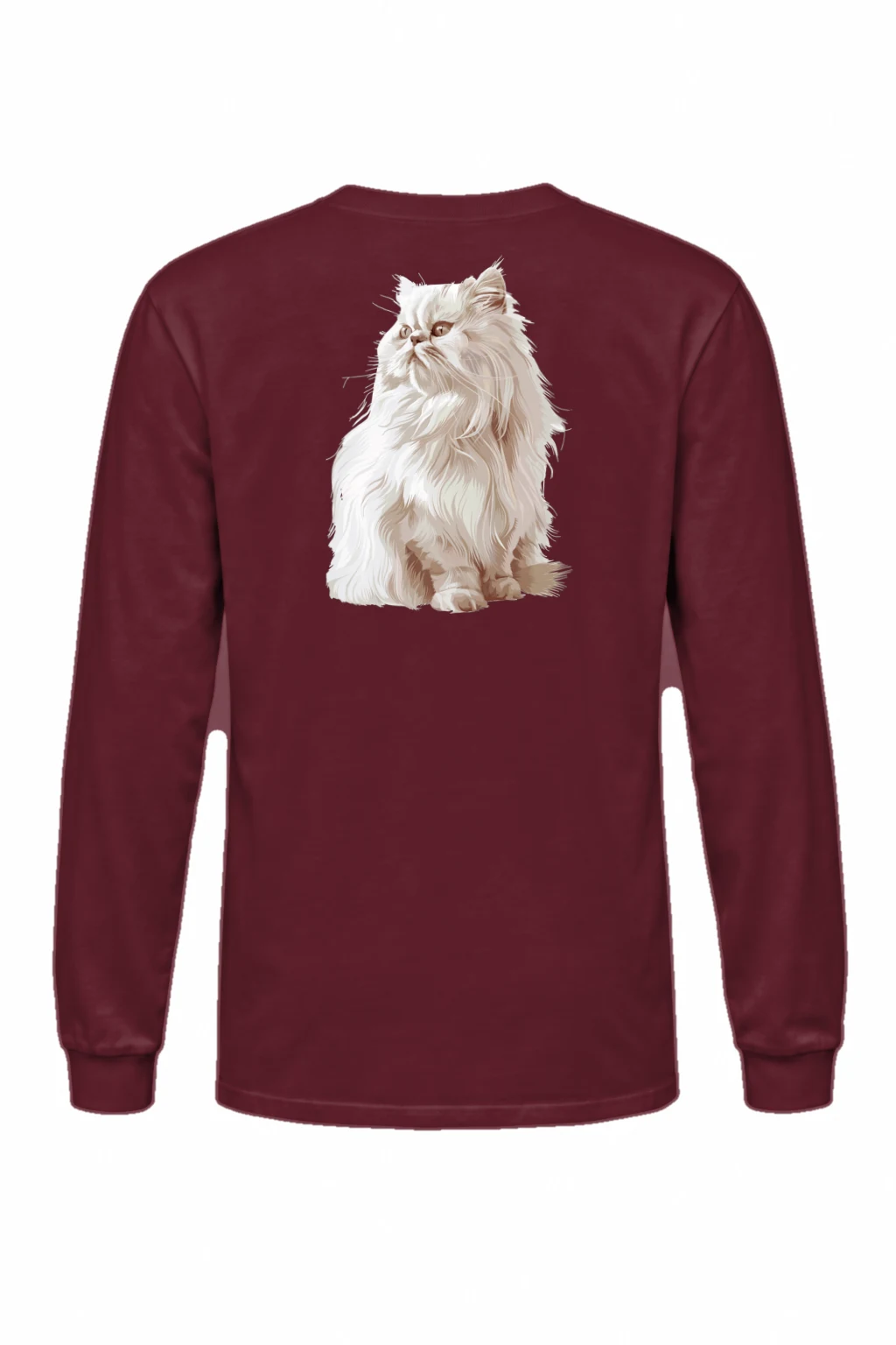 "Persian Cat Portrait" Unisex Longsleeve T-shirt | Gildan 2400