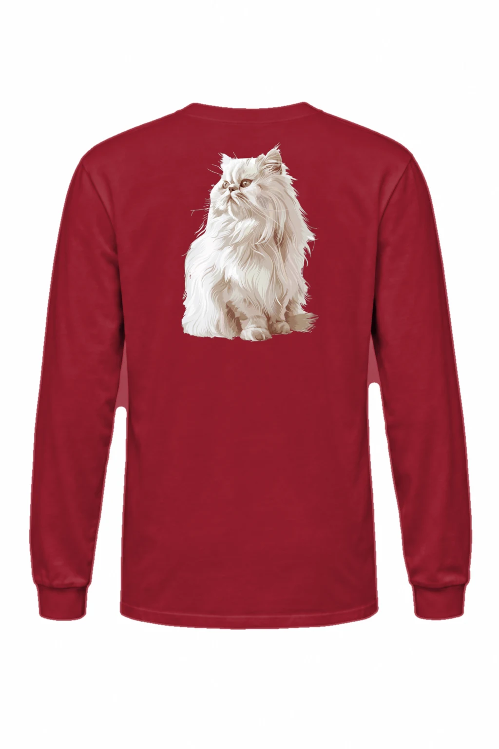 "Persian Cat Portrait" Unisex Longsleeve T-shirt | Gildan 2400