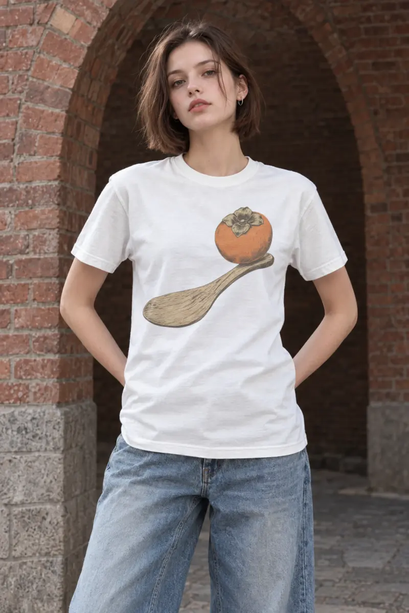 "Persimmon Balance" Heavyweight Unisex Crewneck T-shirt