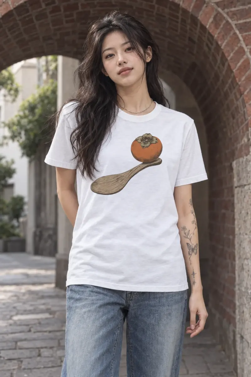 "Persimmon Balance" Heavyweight Unisex Crewneck T-shirt