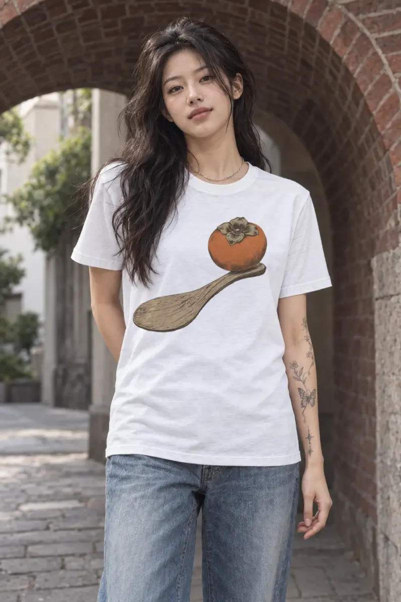 "Persimmon Balance" Heavyweight Unisex Crewneck T-shirt