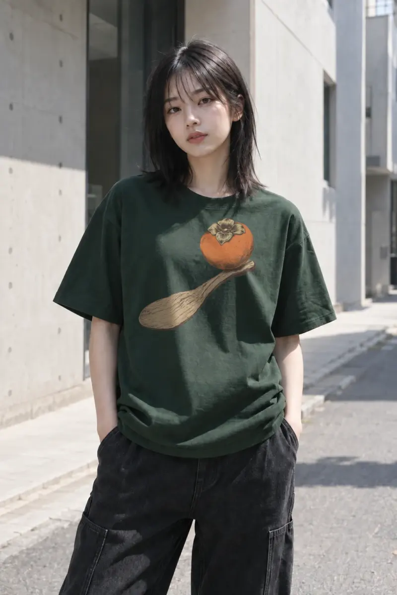 "Persimmon Balance" Heavyweight Unisex Crewneck T-shirt | Gildan 5000