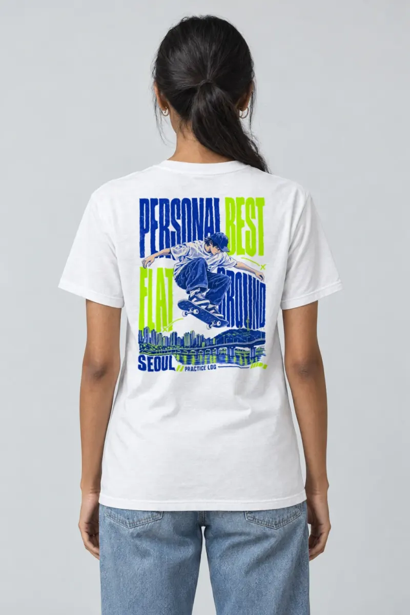 "Personal Best Flat" Heavyweight Unisex Crewneck T-shirt | Gildan 5000