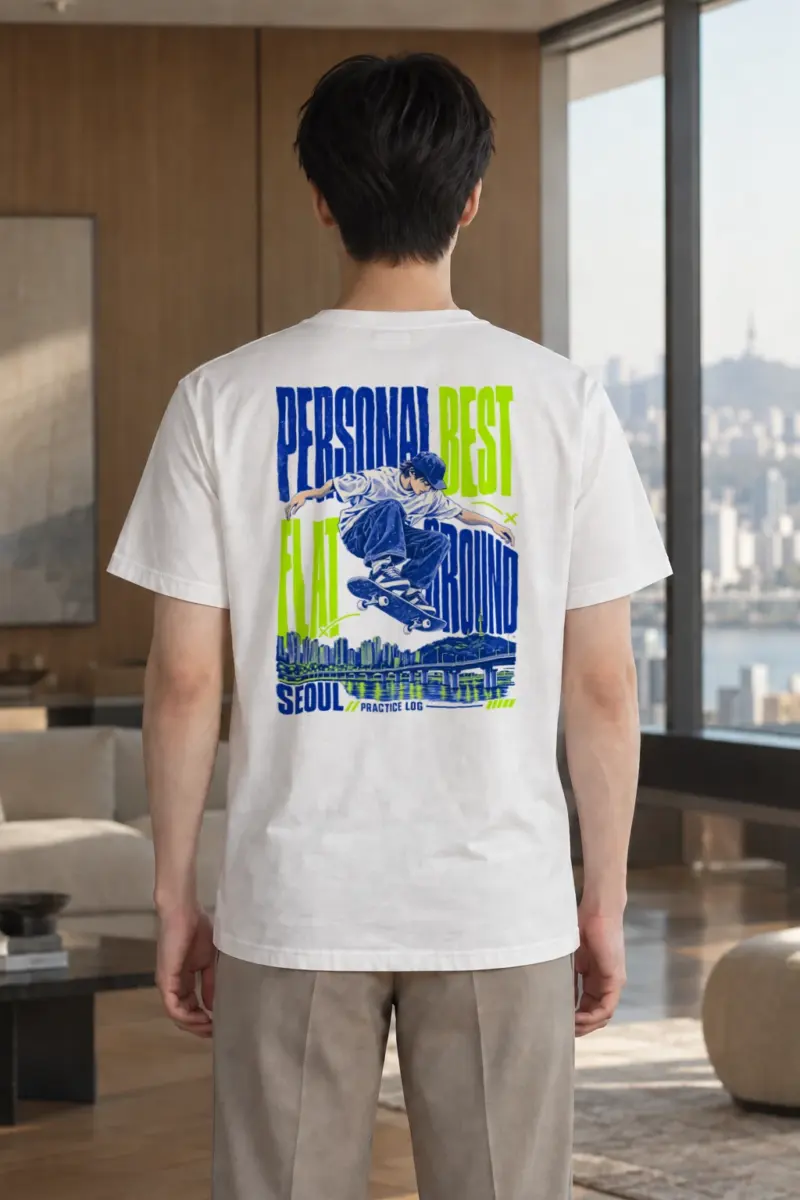 "Personal Best Flat" Heavyweight Unisex Crewneck T-shirt | Gildan 5000