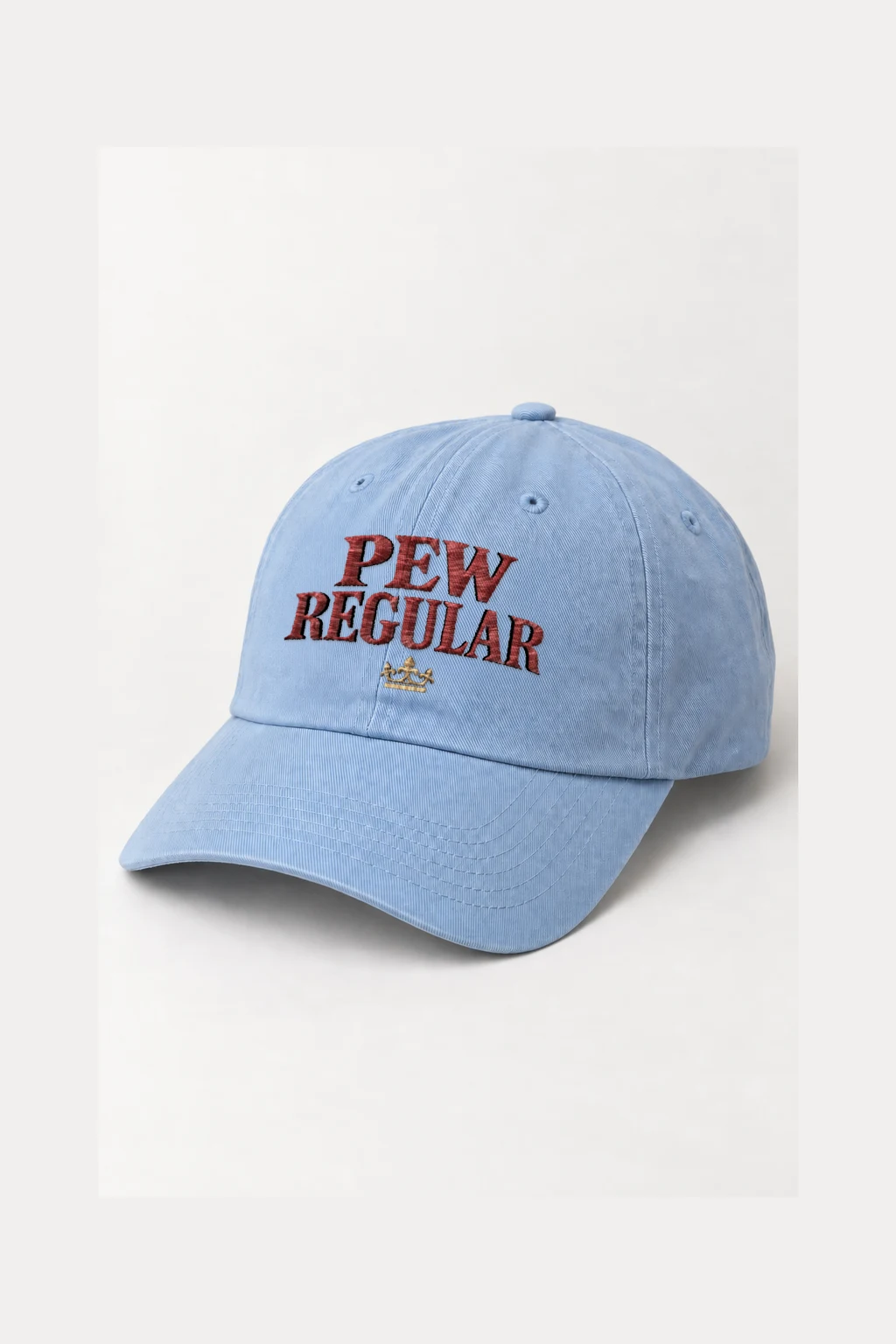 "Pew Regular Crown" Classic Dad Hat · Embroidered | Yupoong 6245CM