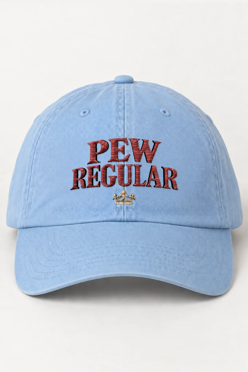 "Pew Regular Crown" Classic Dad Hat · Embroidered | Yupoong 6245CM