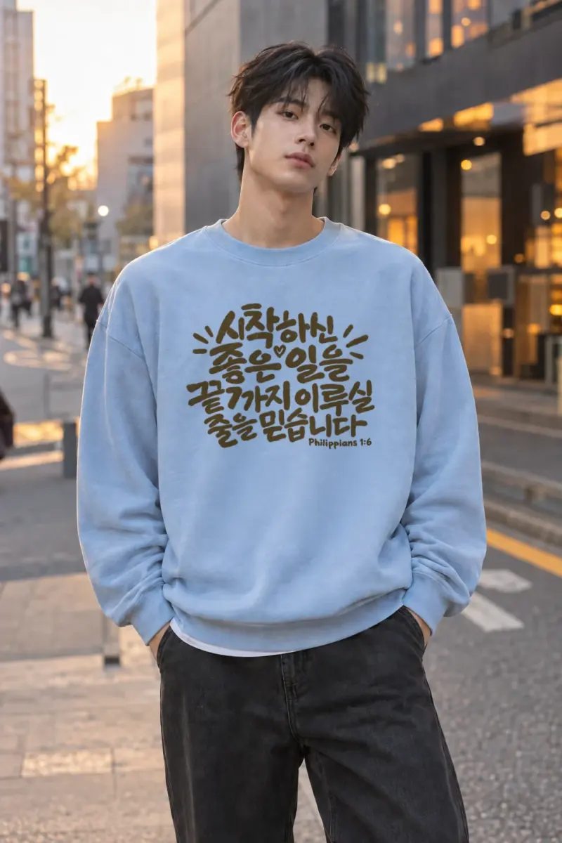 "Philippians 1:6 Faith" Heavy Blend Unisex Crewneck Sweatshirt | Gildan 18000