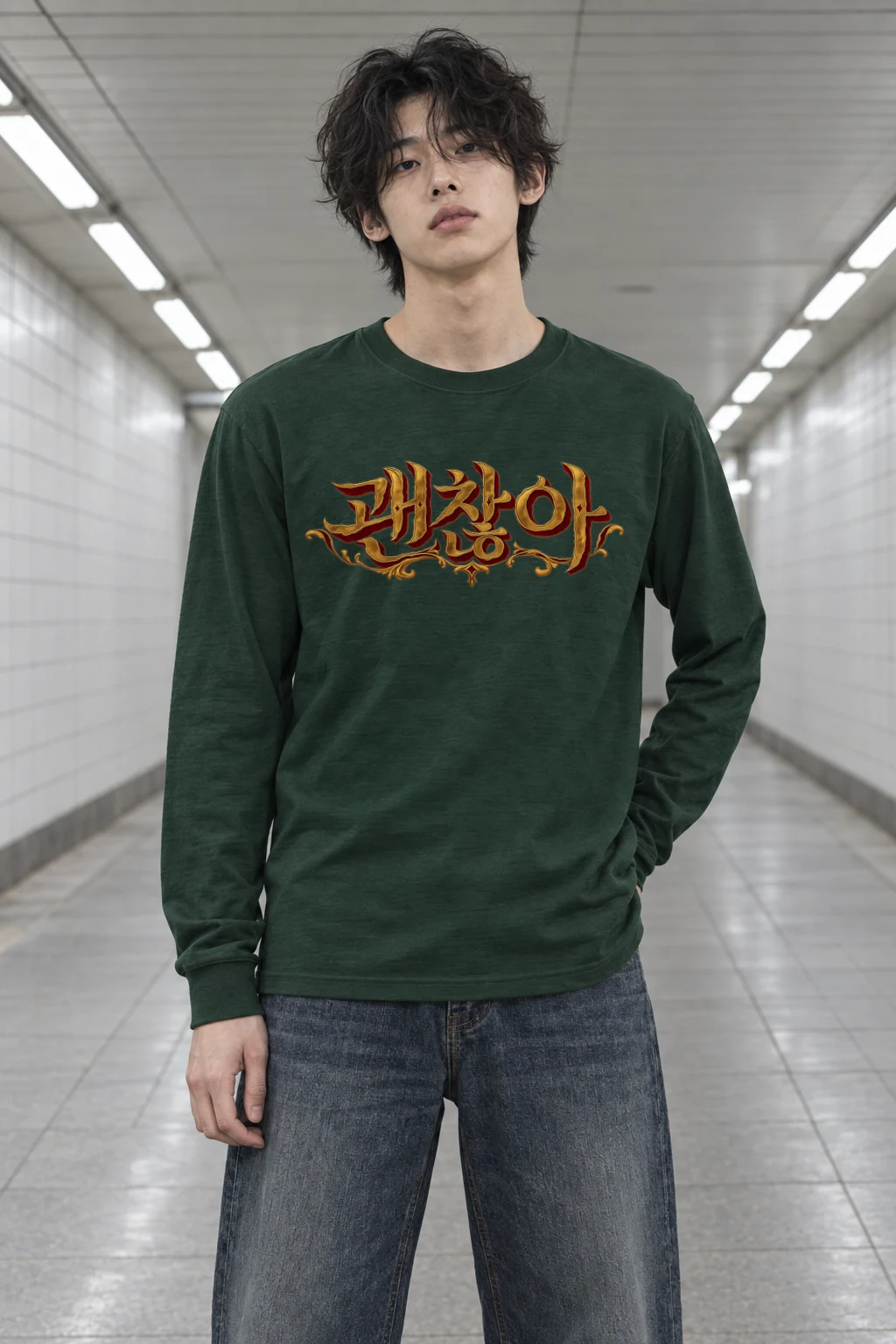 "Phzlot Gothic Script" Unisex Longsleeve T-shirt | Gildan 2400
