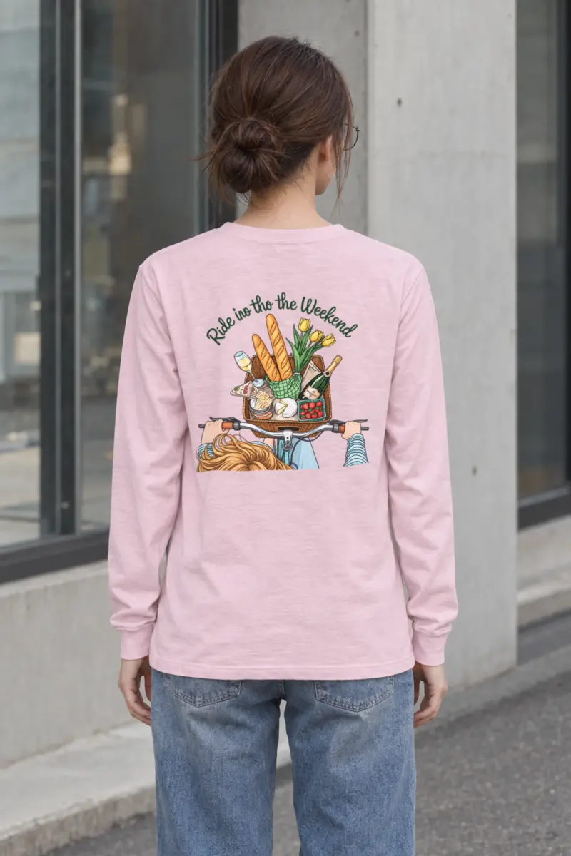 "Picnic Bicycle Basket" Unisex Longsleeve T-shirt