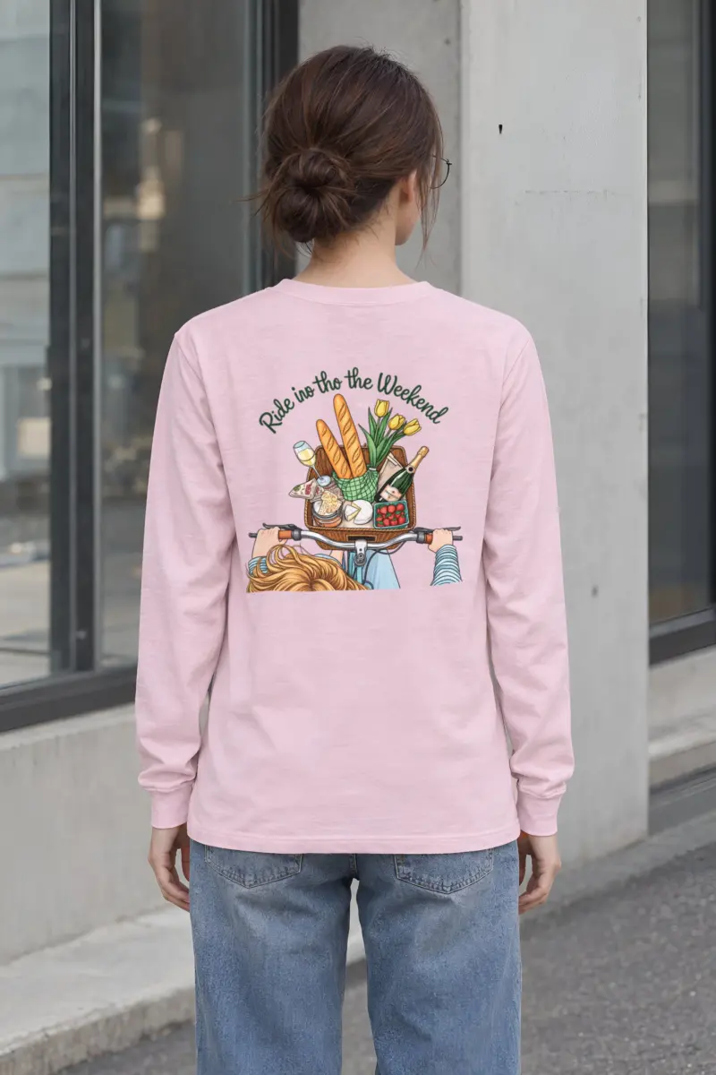 "Picnic Bicycle Basket" Unisex Longsleeve T-shirt