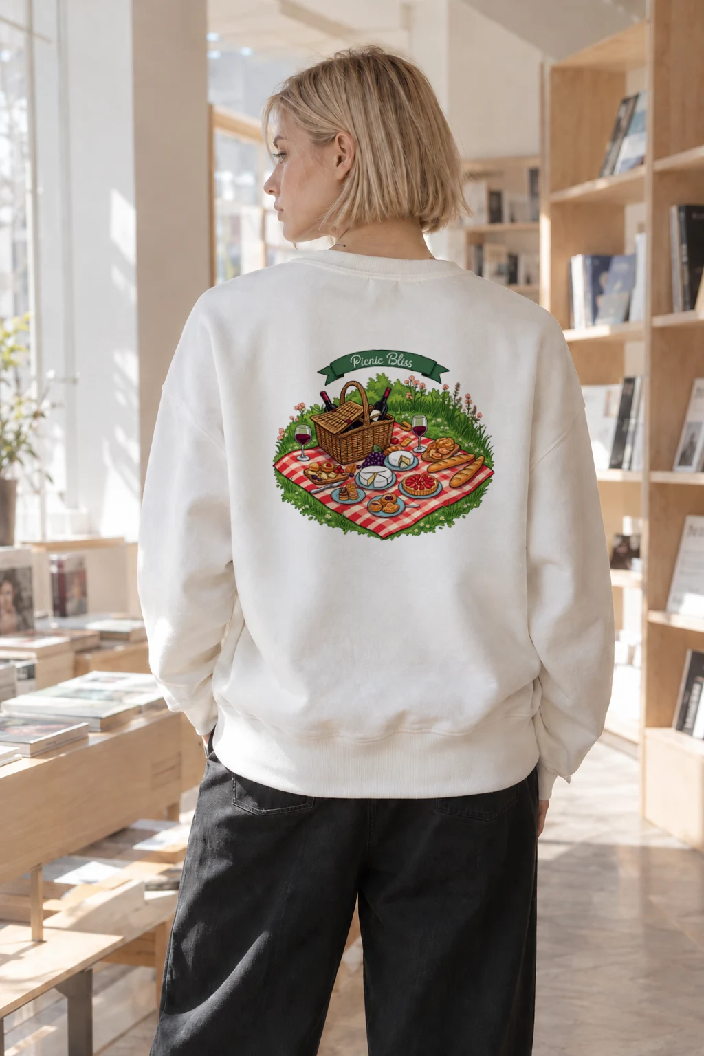 "Picnic Bliss" Heavy Blend Unisex Crewneck Sweatshirt | Gildan 18000