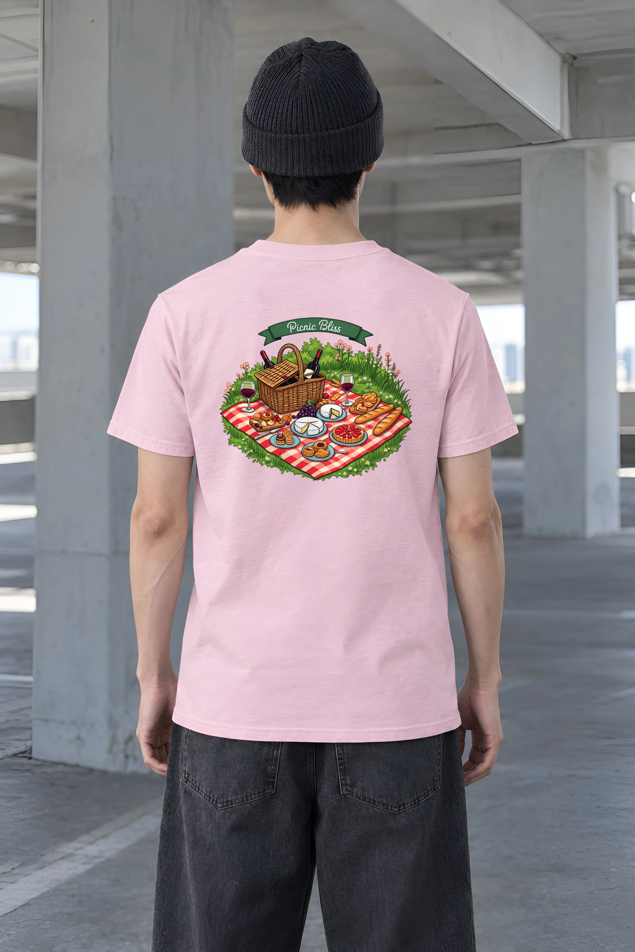 "Picnic Bliss" Heavyweight Unisex Crewneck T-shirt