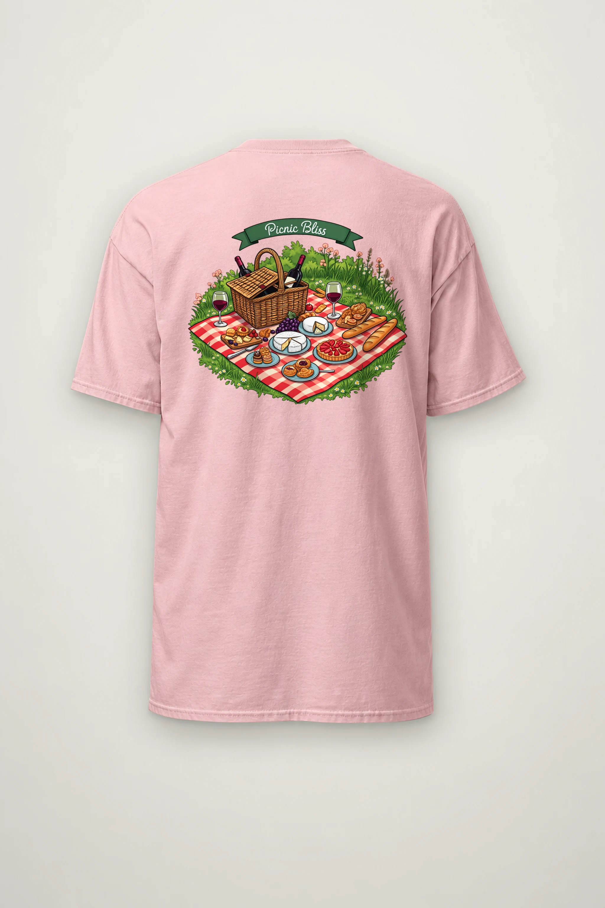 "Picnic Bliss" Heavyweight Unisex Crewneck T-shirt