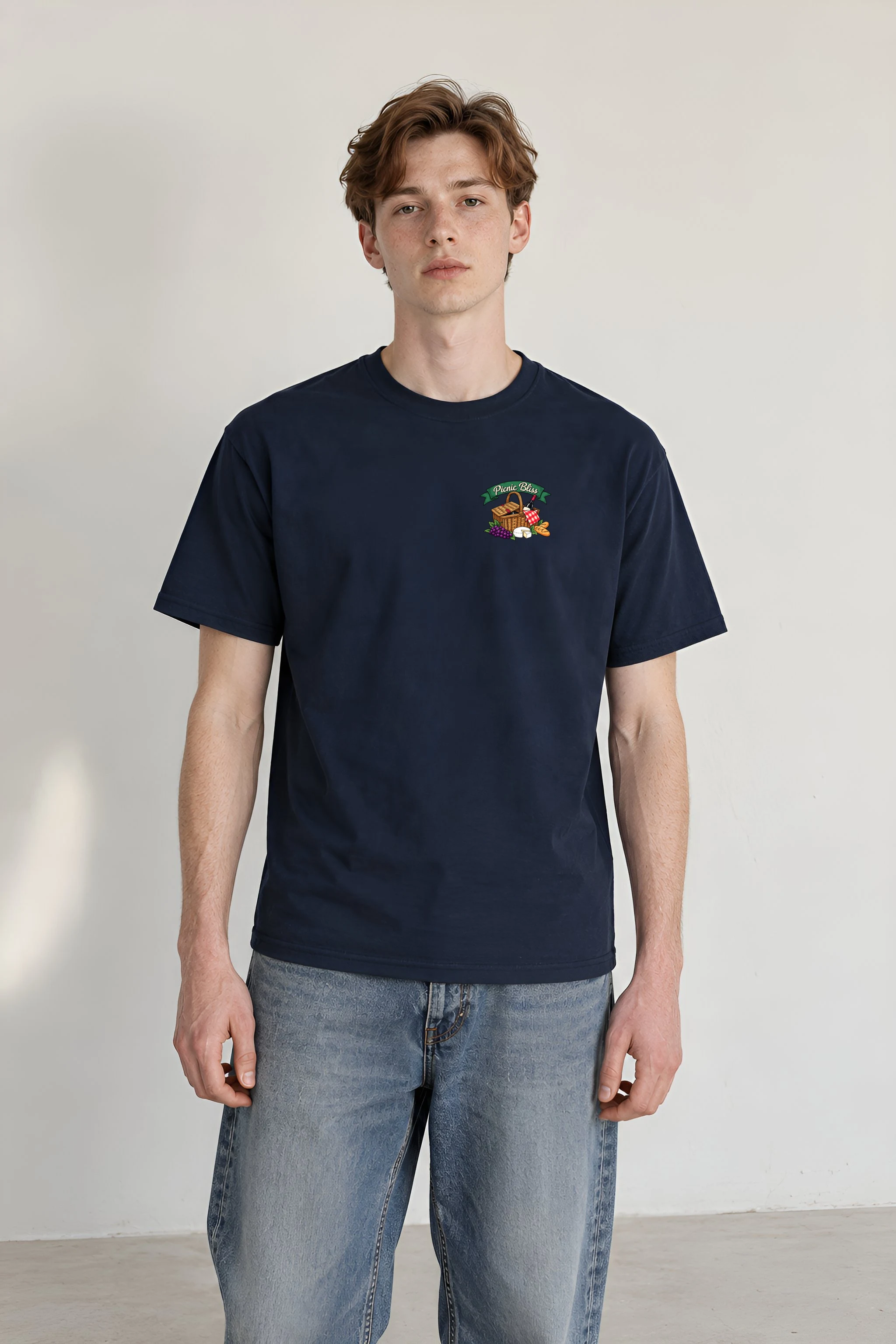 "Picnic Bliss" Heavyweight Unisex Crewneck T-shirt