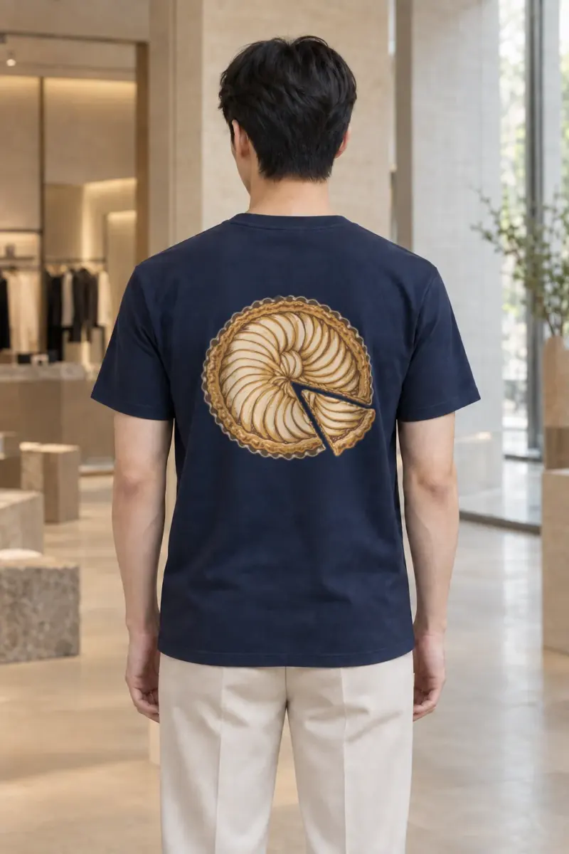 "Pie Geometry" Heavyweight Unisex Crewneck T-shirt | Gildan 5000