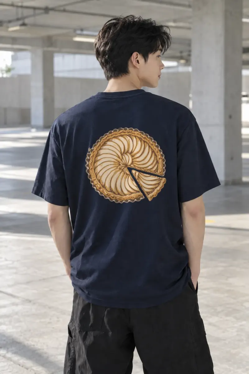 "Pie Geometry" Heavyweight Unisex Crewneck T-shirt | Gildan 5000