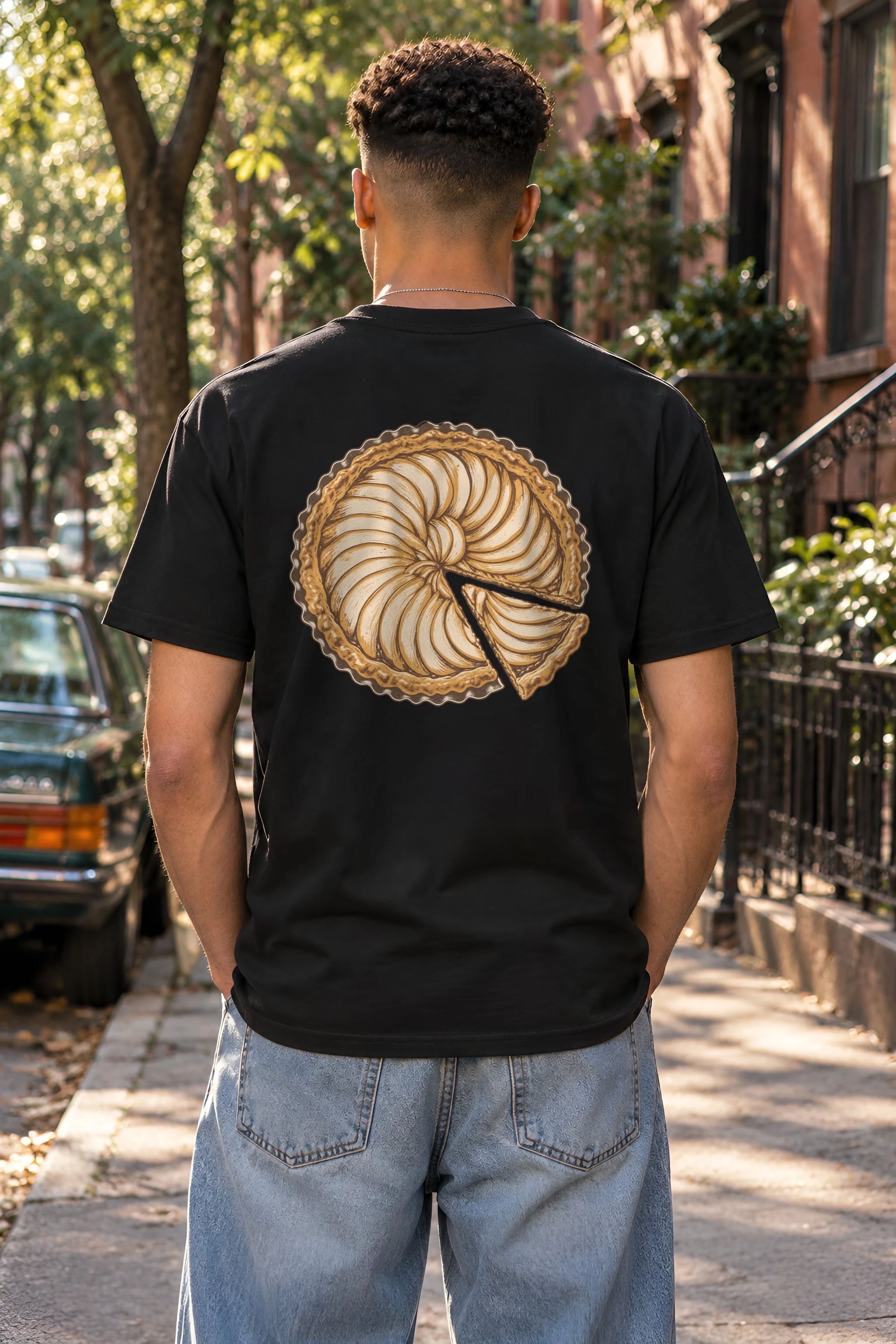 "Pie Geometry" Heavyweight Unisex Crewneck T-shirt
