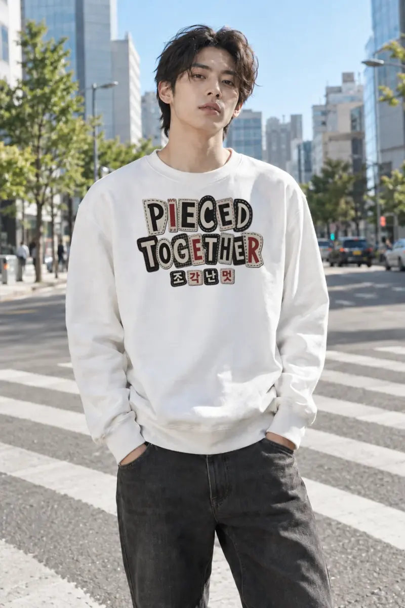 “Pieced Together” Heavy Blend Unisex Crewneck Sweatshirt | Gildan 18000