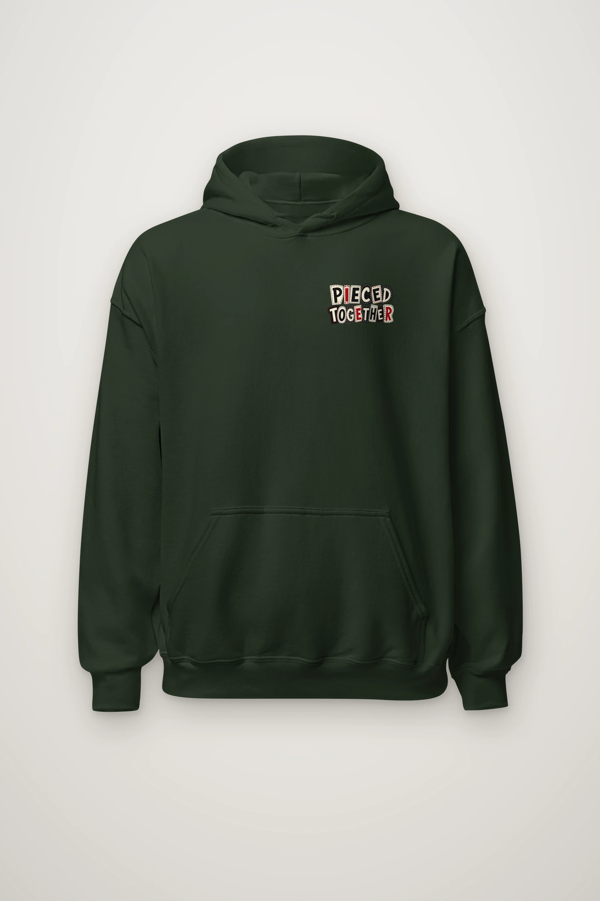 "Pieced Together Street Patchwork" Heavy Blend Unisex Pullover Hoodie