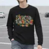"Pieced Patch Lettering" Unisex Longsleeve T-shirt