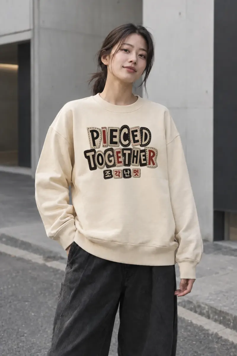 “Pieced Together” Unisex Sponge Fleece Crewneck Sweatshirt | Bella + Canvas 3901