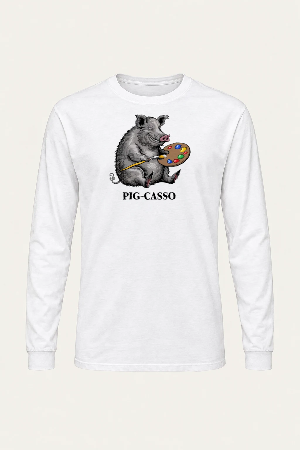 "Pig-Casso" Unisex Longsleeve T-shirt | Gildan 2400