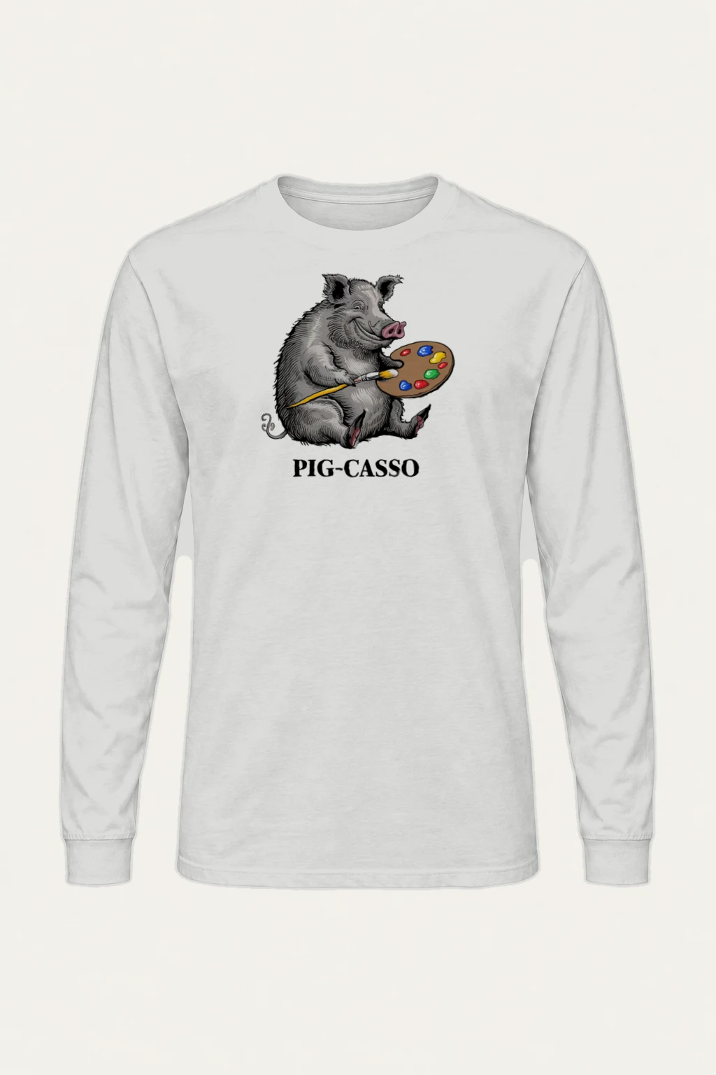 "Pig-Casso" Unisex Longsleeve T-shirt | Gildan 2400