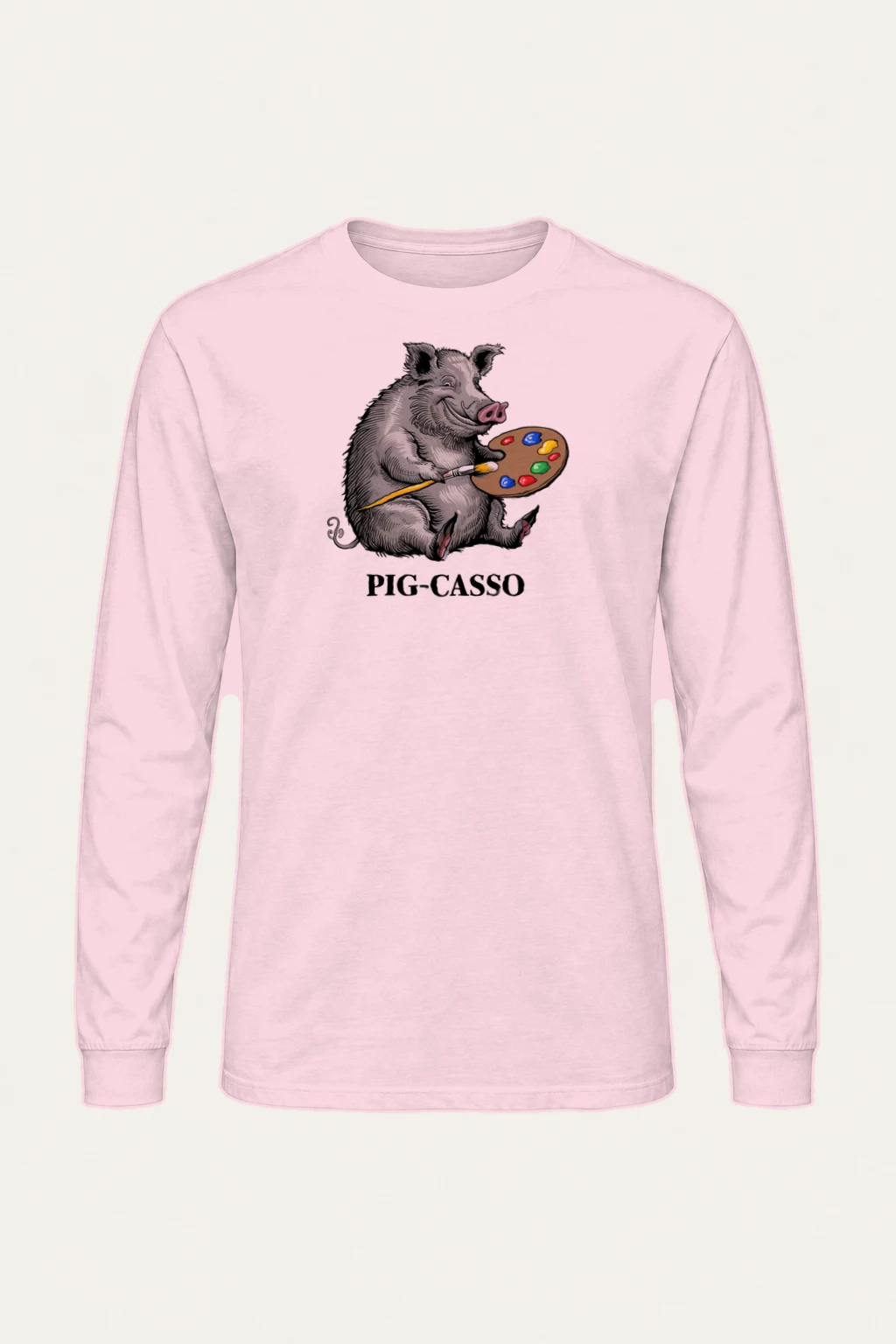 "Pig-Casso" Unisex Longsleeve T-shirt | Gildan 2400