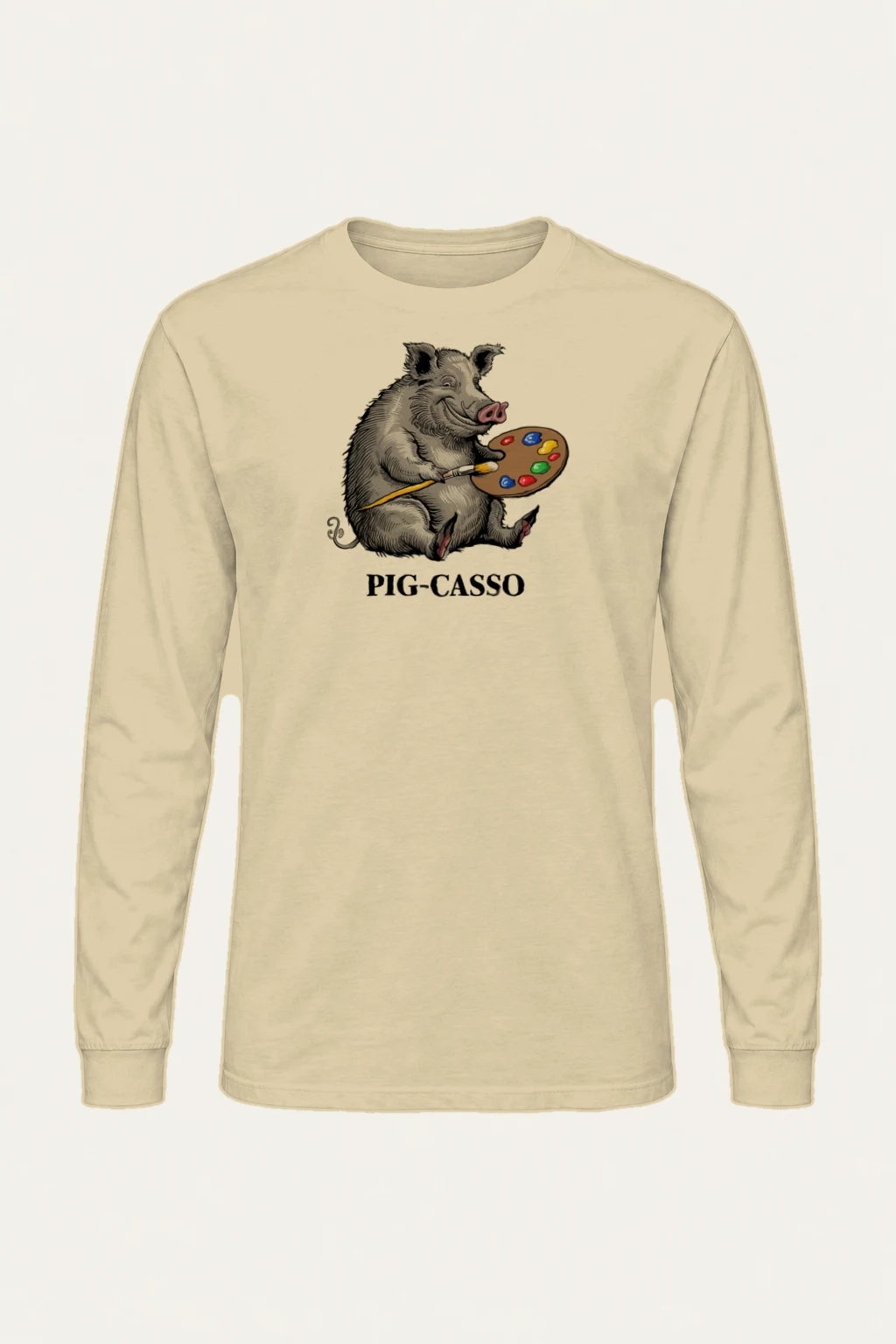 "Pig-Casso" Unisex Longsleeve T-shirt | Gildan 2400