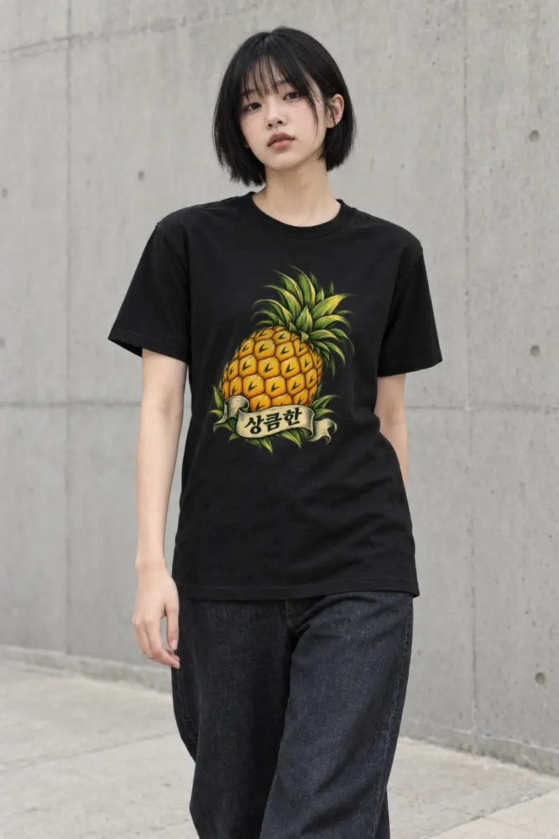 "Pineapple Banner" Heavyweight Unisex Crewneck T-shirt