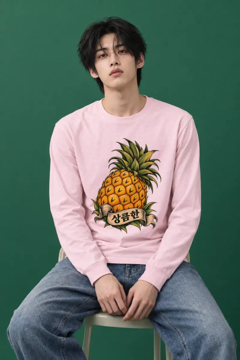 "Pineapple Engraving" Unisex Longsleeve T-shirt