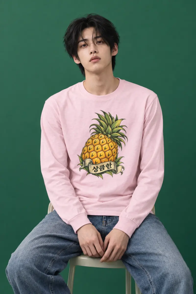 "Pineapple Engraving" Unisex Longsleeve T-shirt