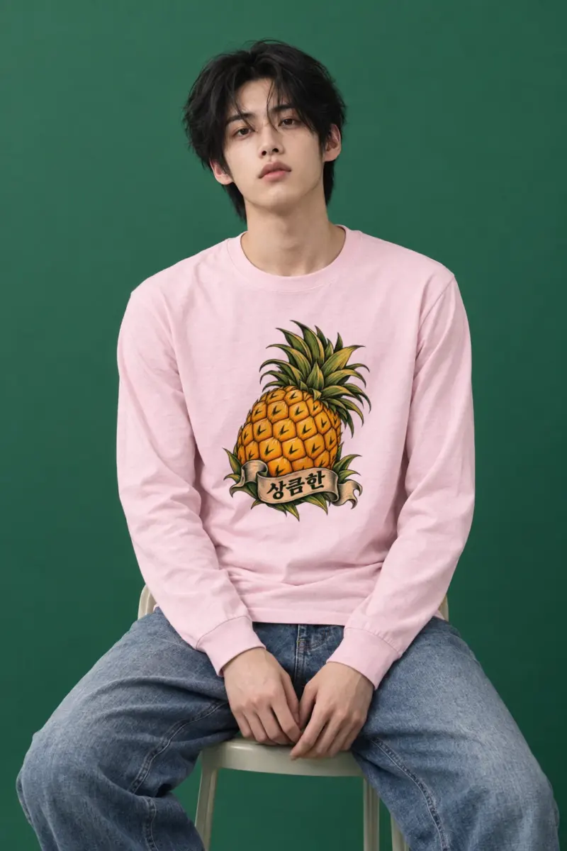 "Pineapple Engraving" Unisex Longsleeve T-shirt