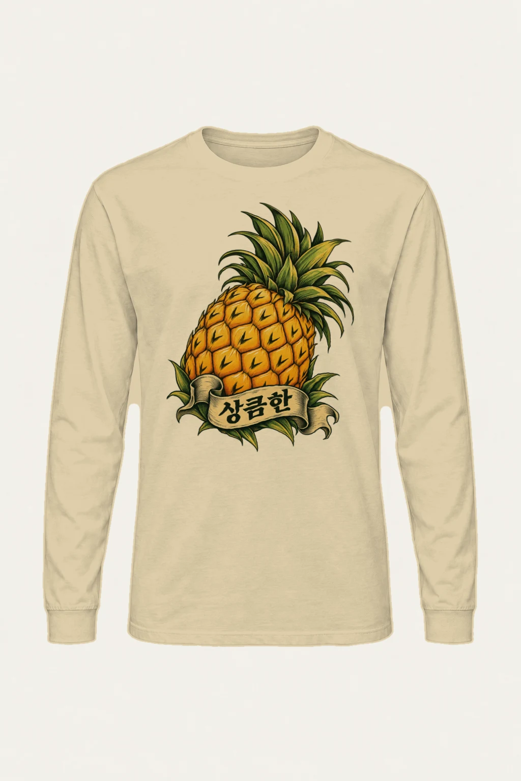 "Pineapple Engraving" Unisex Longsleeve T-shirt