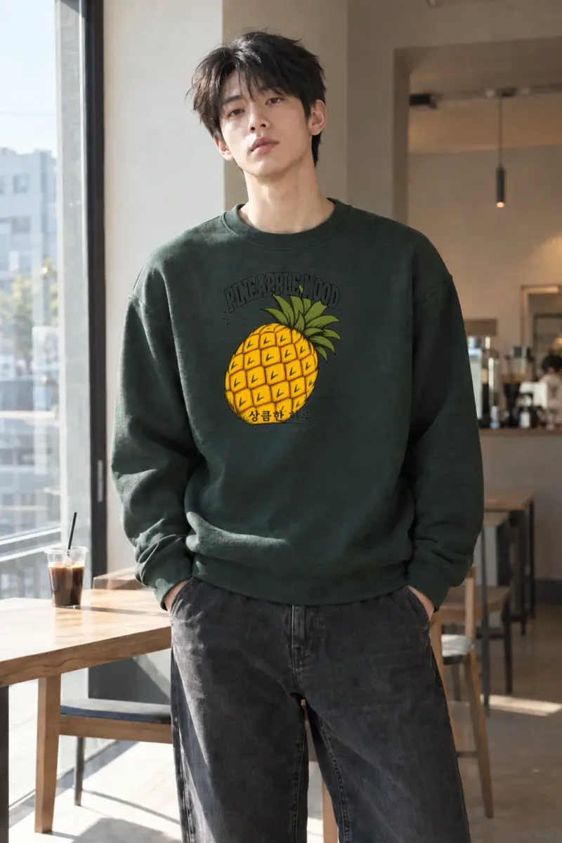 "Pineapple Mood" Heavy Blend Unisex Crewneck Sweatshirt | Gildan 18000