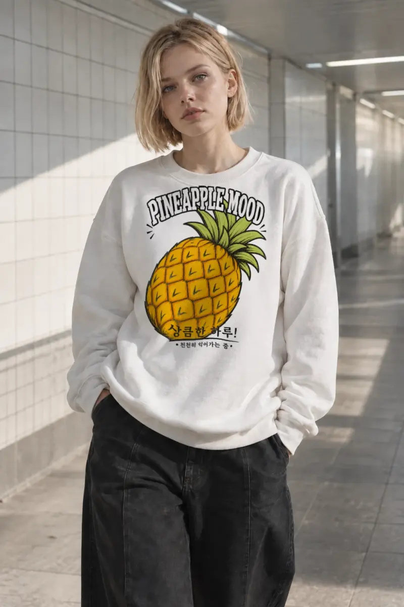 "Pineapple Mood" Heavy Blend Unisex Crewneck Sweatshirt | Gildan 18000
