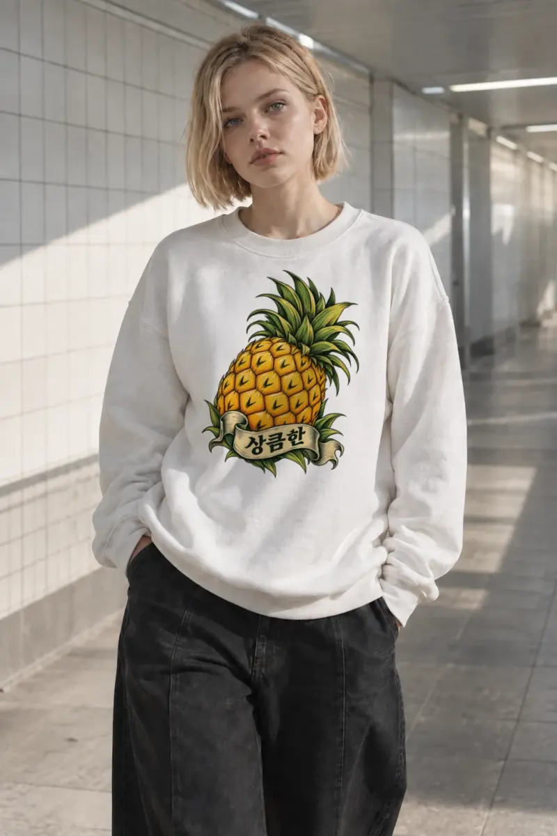 "Pineapple Mood" Heavy Blend Unisex Crewneck Sweatshirt | Gildan 18000