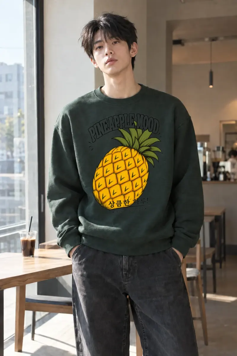 “Pineapple Mood” Heavy Blend Unisex Crewneck Sweatshirt | Gildan 18000