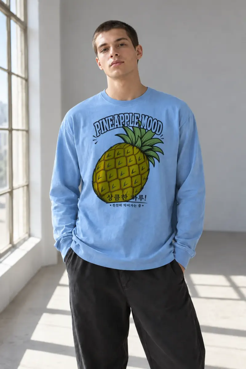 “Pineapple Mood” Unisex Longsleeve T-shirt | Gildan 2400