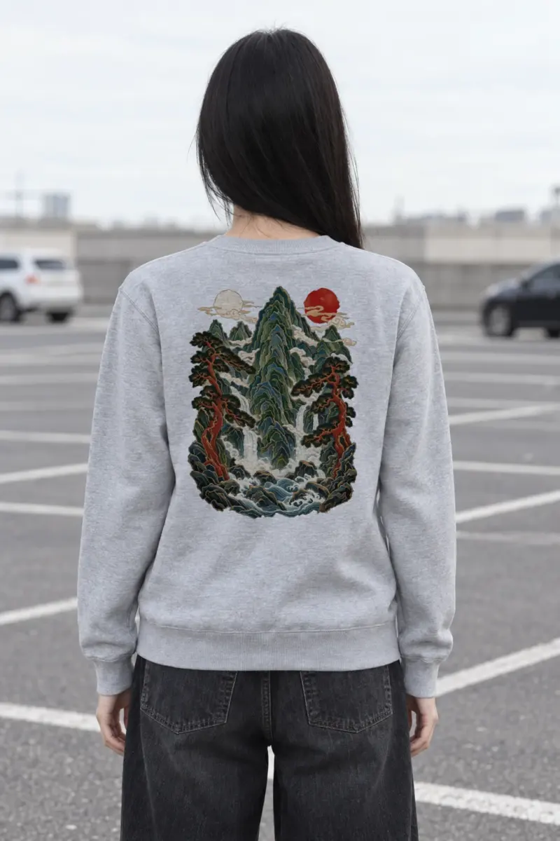 "Pinefall Sunscape" Heavy Blend Unisex Crewneck Sweatshirt