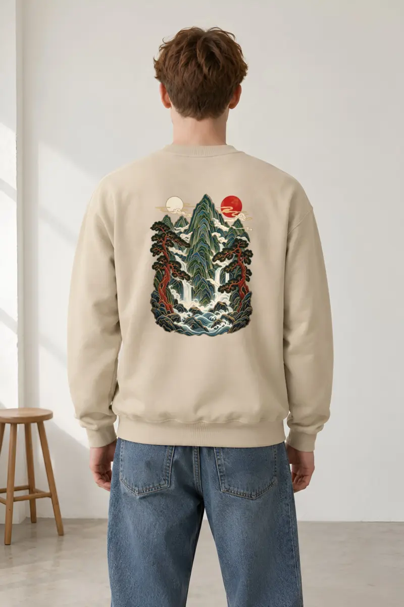 "Pinefall Sunscape" Heavy Blend Unisex Crewneck Sweatshirt