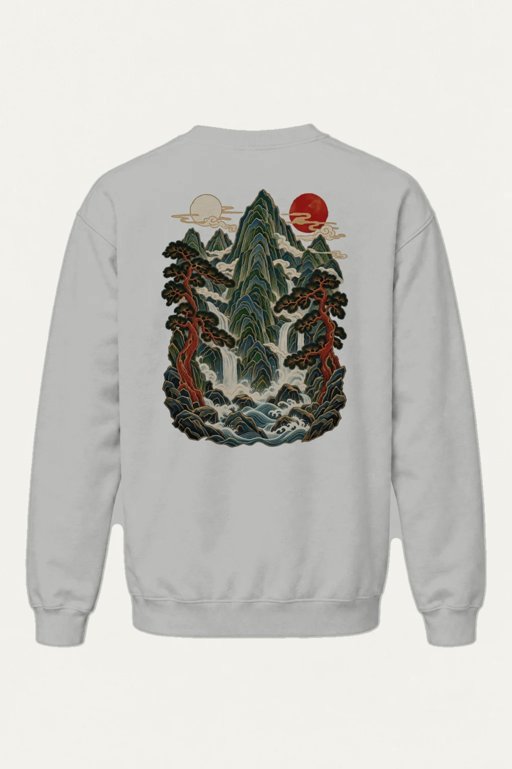"Pinefall Sunscape" Heavy Blend Unisex Crewneck Sweatshirt | Gildan 18000