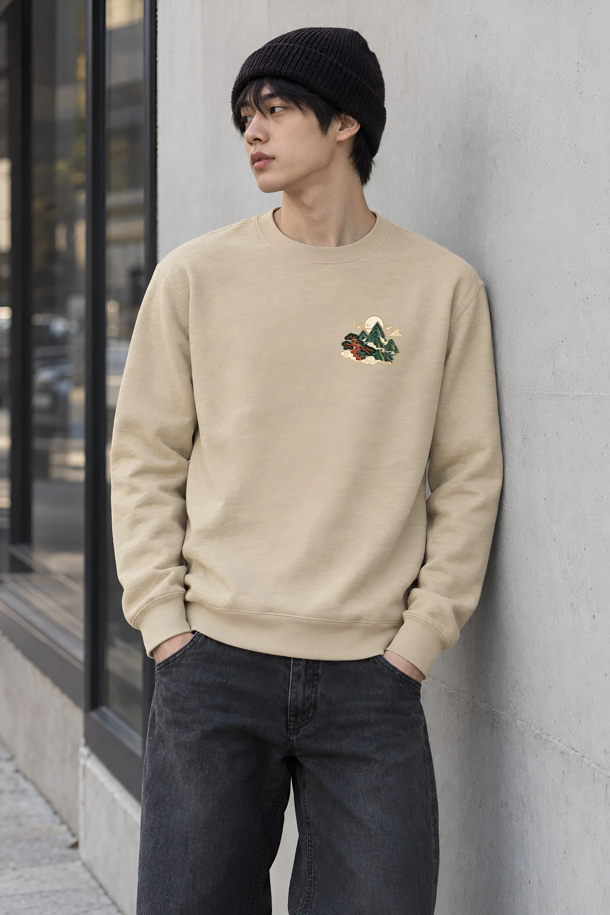 "Pinefall Sunscape" Heavy Blend Unisex Crewneck Sweatshirt