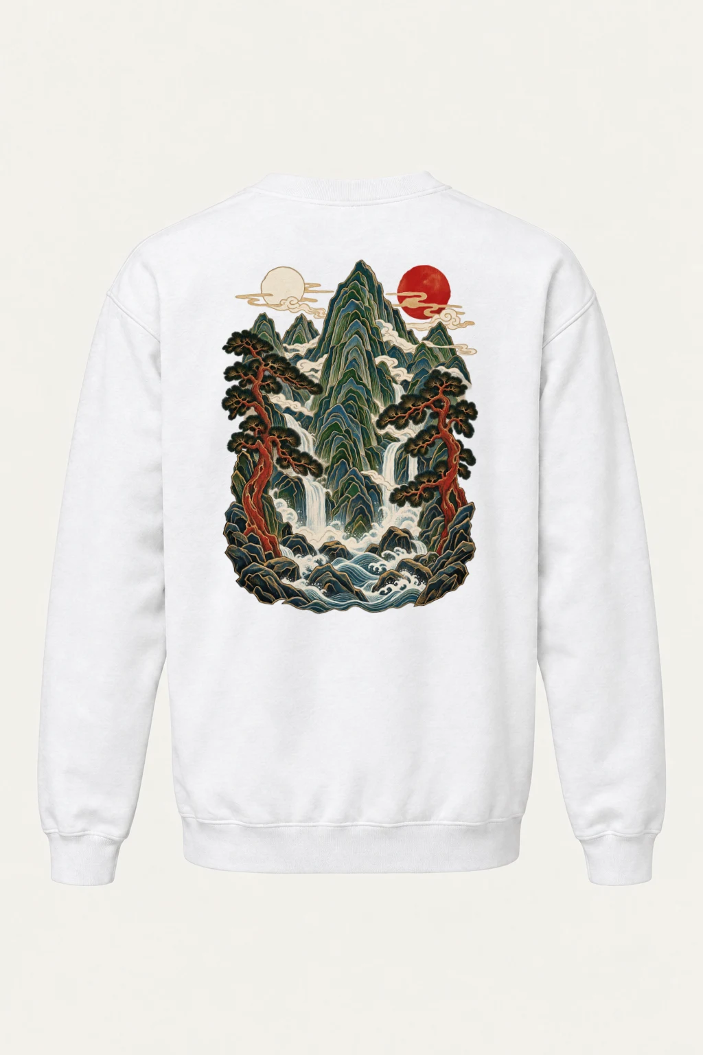 "Pinefall Sunscape" Heavy Blend Unisex Crewneck Sweatshirt | Gildan 18000