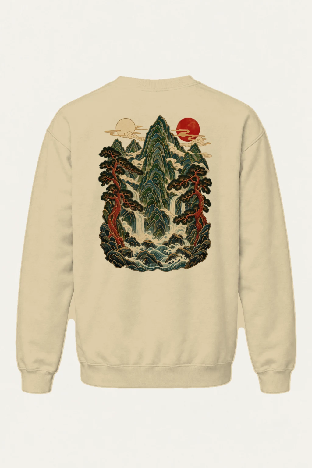 "Pinefall Sunscape" Heavy Blend Unisex Crewneck Sweatshirt | Gildan 18000