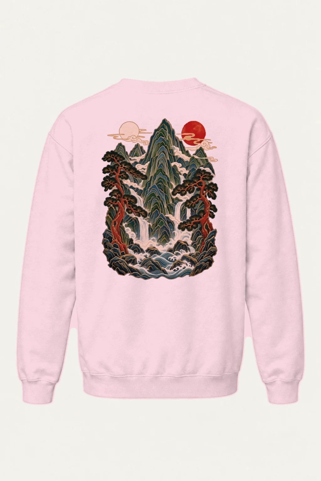 "Pinefall Sunscape" Heavy Blend Unisex Crewneck Sweatshirt | Gildan 18000