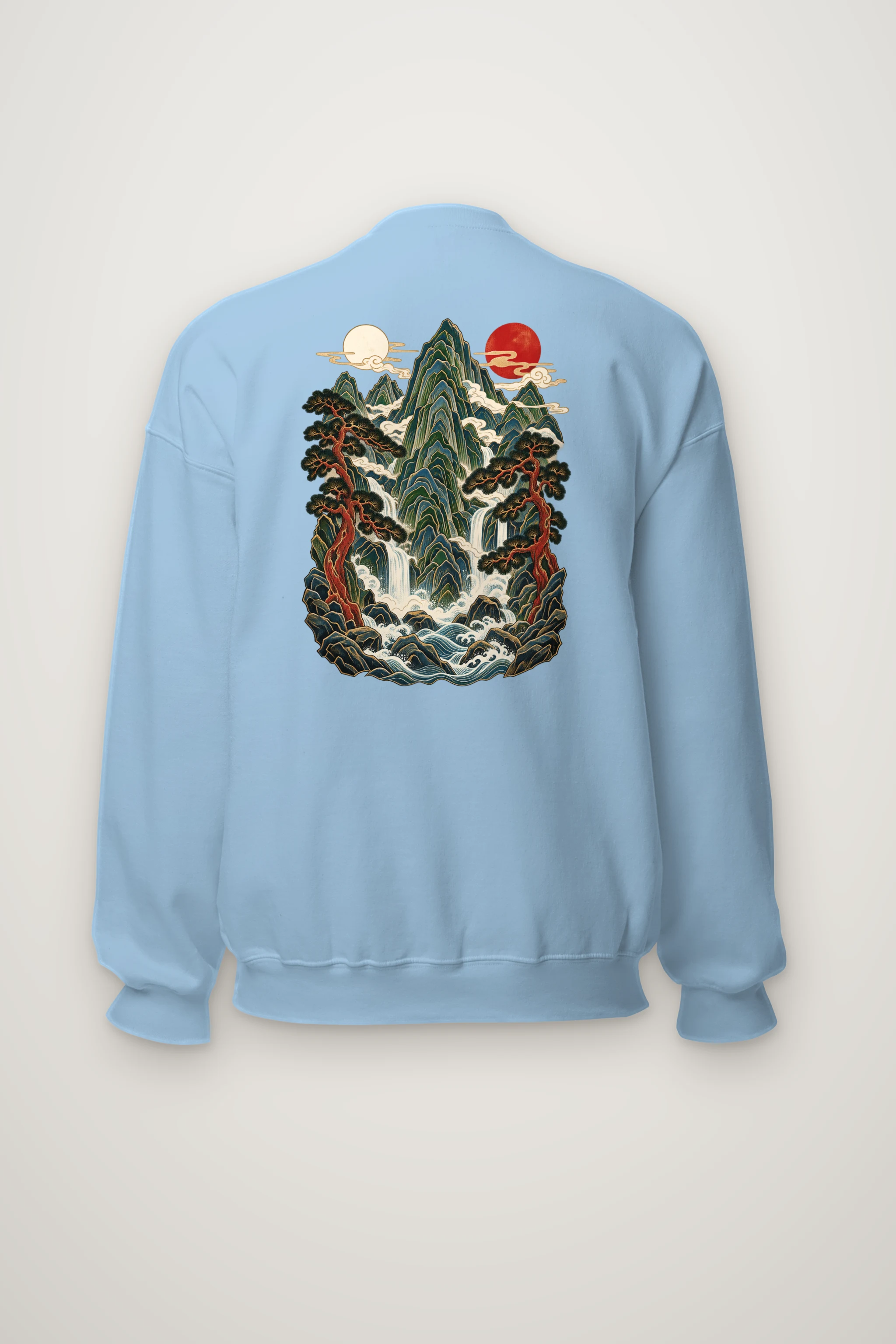 "Pinefall Sunscape" Heavy Blend Unisex Crewneck Sweatshirt