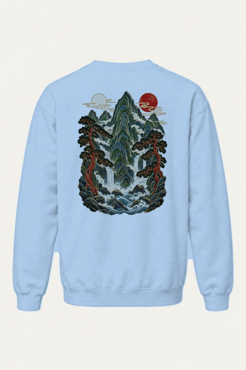 "Pinefall Sunscape" Heavy Blend Unisex Crewneck Sweatshirt | Gildan 18000