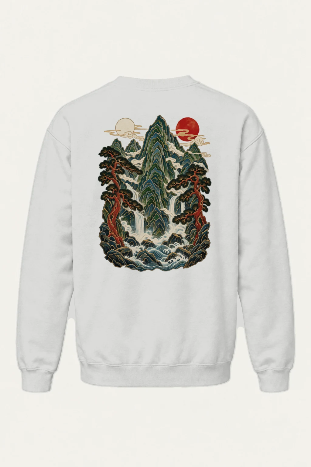 "Pinefall Sunscape" Heavy Blend Unisex Crewneck Sweatshirt | Gildan 18000