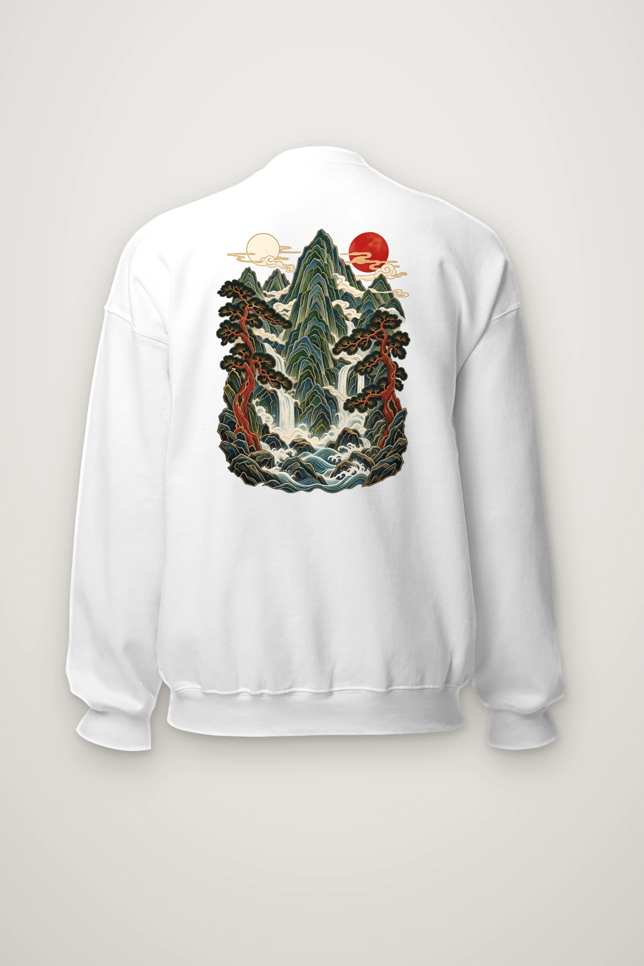 "Pinefall Sunscape" Heavy Blend Unisex Crewneck Sweatshirt